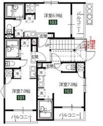 メルディア生麦4丁目IIの物件間取画像